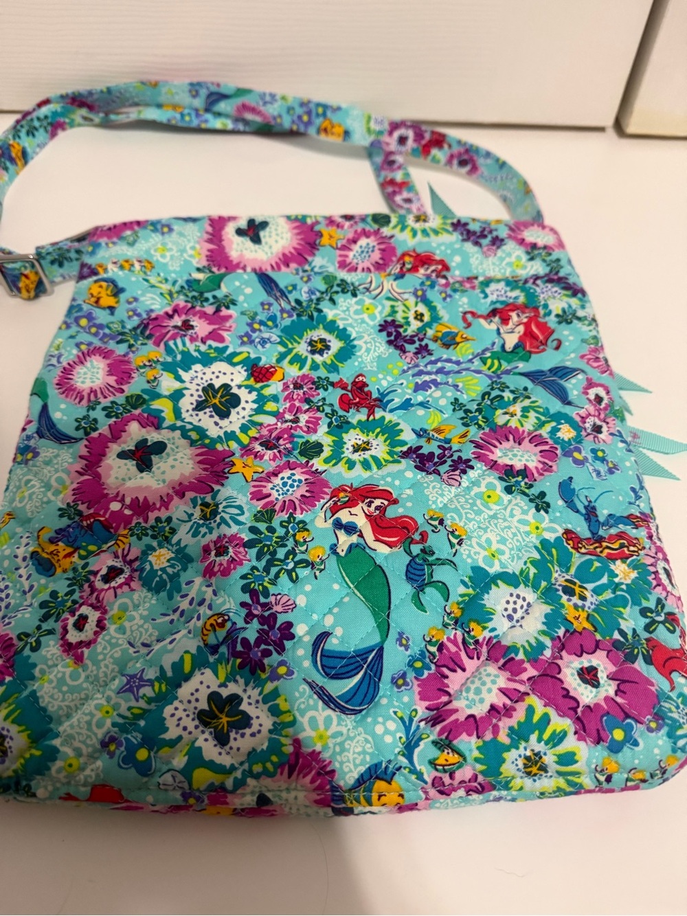 Vera Bradley Disney Parks Ariel Little Mermaid Triple Zip Hipster Crossbody Bag - Picture 7 of 13